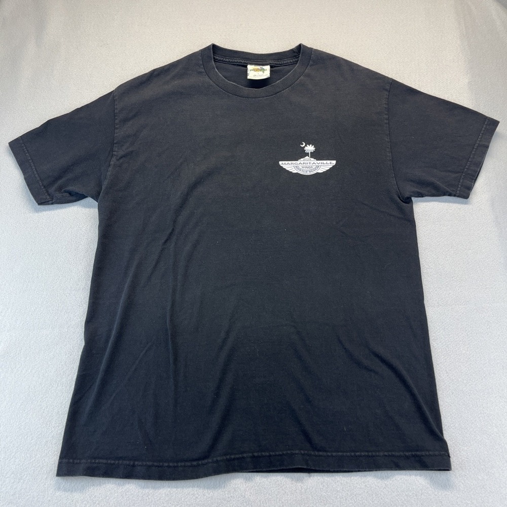 Margaritaville Myrtle Beach T Shirt Mens Large Black Biker Shirt